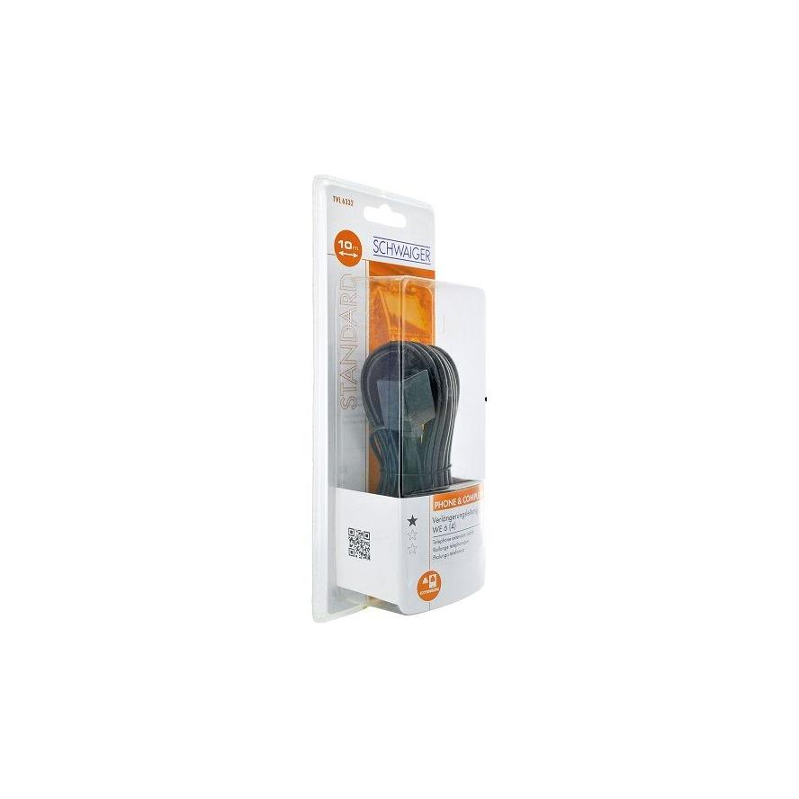 Schwaiger Telefonkabel Verl. RJ11 6P4C -> RJ11 6P4C 10m (TVL6332533)