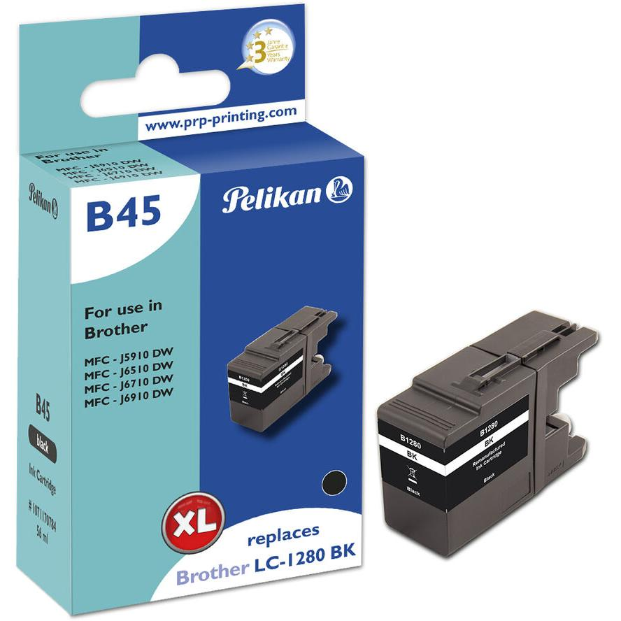 Съвместима мастилена касета Pelikan за Brother B45 LC1280XL, черна