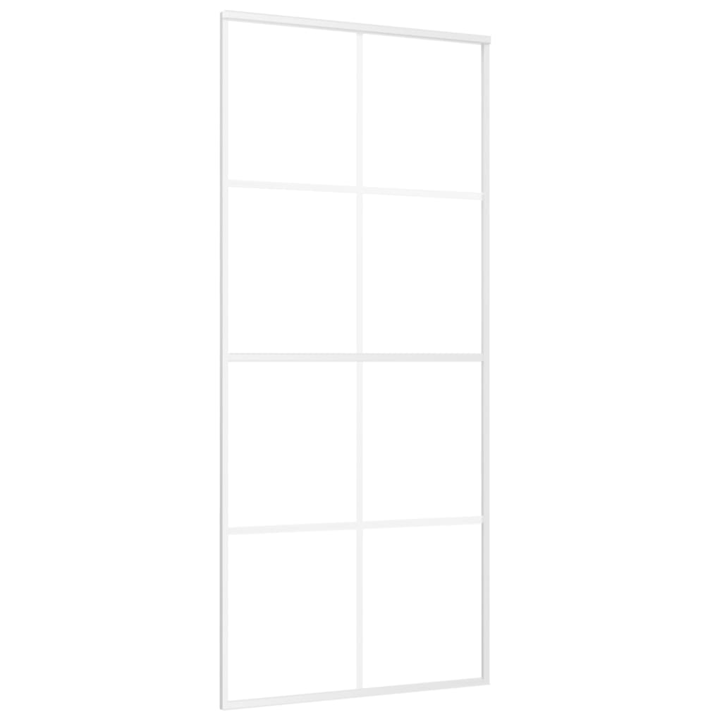 fehér matt ESG üveg és alumínium tolóajtó 90x205 cm (151673)