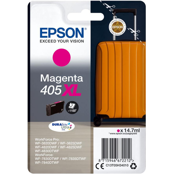 Epson 405XL DURABrite Ultra Ink blækpatron 1 stk Original Højt (XL) udbytte Magenta