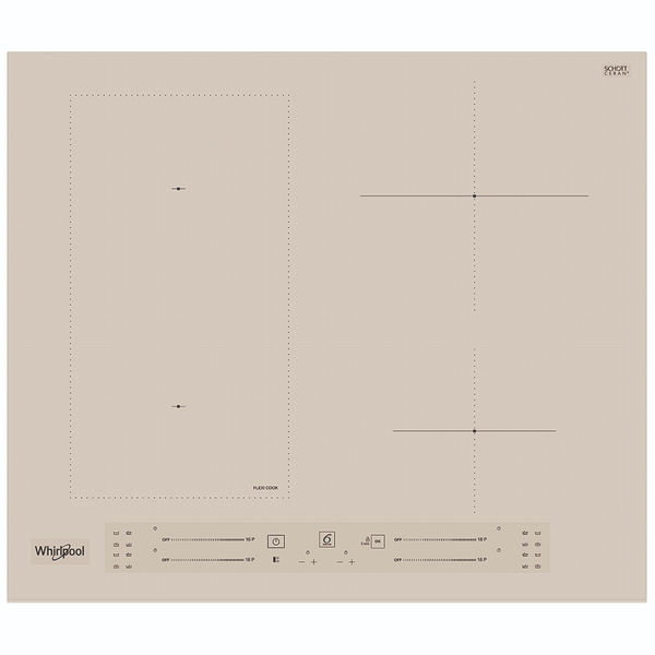Whirlpool WLS2760BFS Champagne Ingebouwd 59 cm Inductiekookplaat zones 4 zone(s)