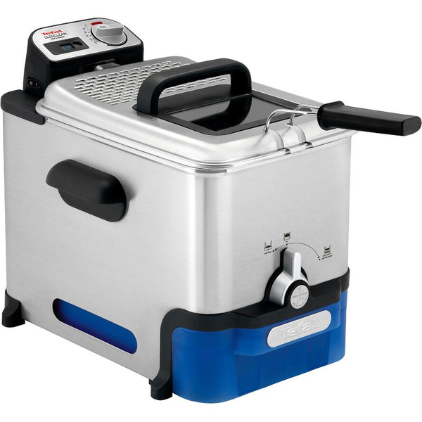 Tefal Oleoclean Pro Inox & Design FR8040 Enkelt 3,5 L 2300 W Sort, Rustfrit stål