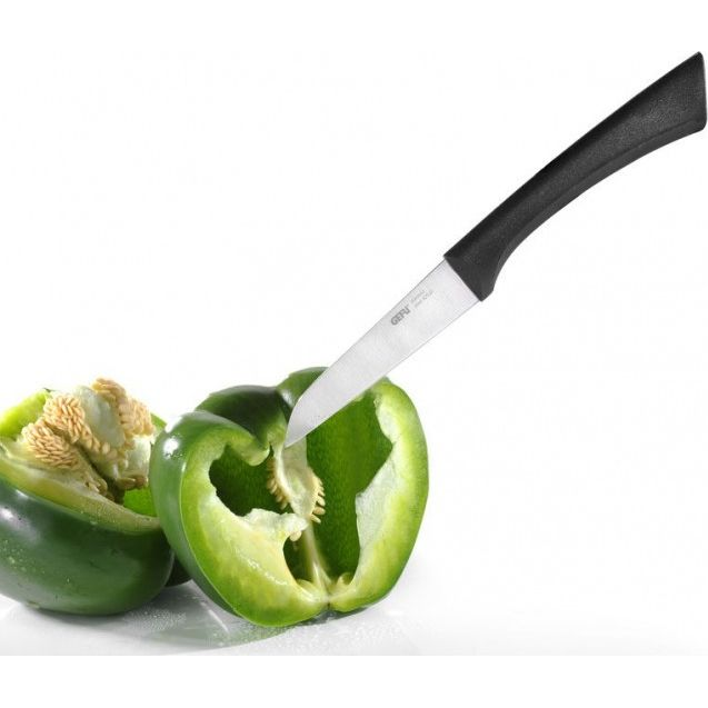 Gefu Senso rozsdamentes acél zöldségvágó kés 8,5cm - Fekete (G-13810)