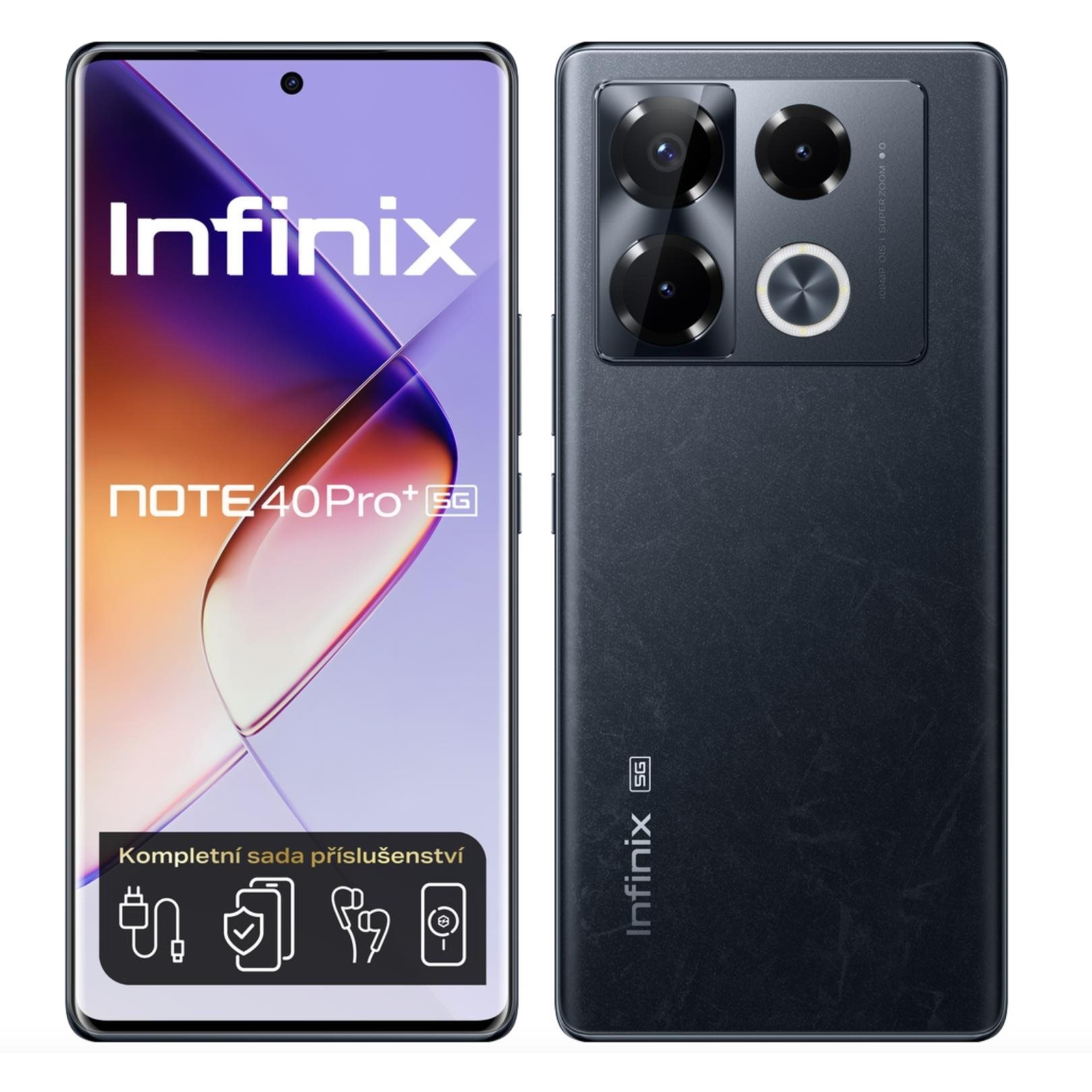 Infinix Note 40 PRO+ 5G 12GB/256GB Obsidian Black (X6851B-OBSBL)