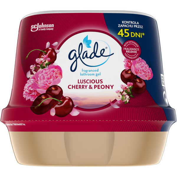 GLADE Fürdőszobai légfrissítő zselé - Luscious Cherry &amp; Peony 180g
