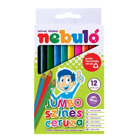 Nebuló Jumbo háromszögletű Színes ceruza készlet 12db-os (JSZC-TR-12)