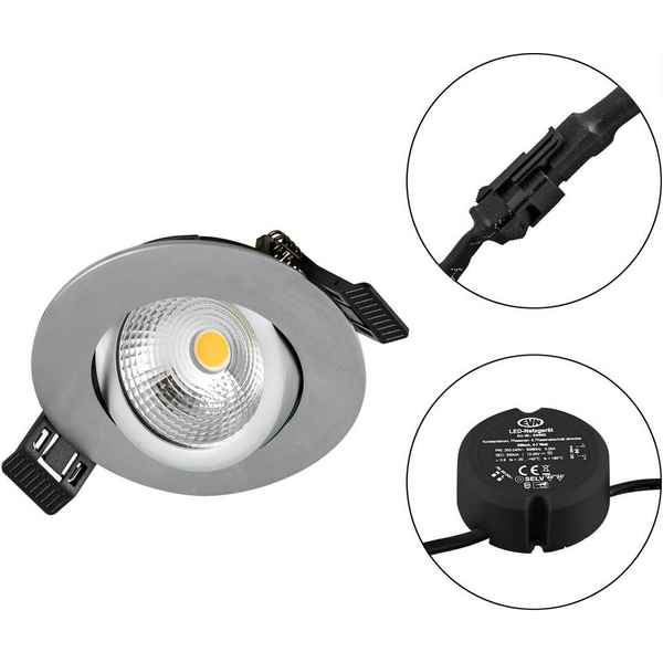 EVN LED-es beépíthető lámpa LED 6 W Króm (S061502)