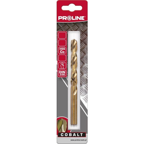 Wiertło Pro-Line WIERTŁO DO MET HSS-CO DIN338 SZLIF.4.8MM SZT.2 BLIST PROLINE