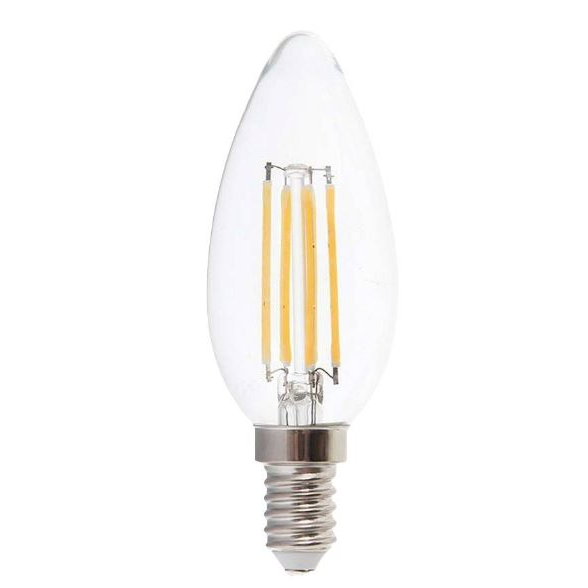 V-TAC LED fényforrás E14 gyertya forma 6 W = 600 lm melegfehér (217423) (V217423)