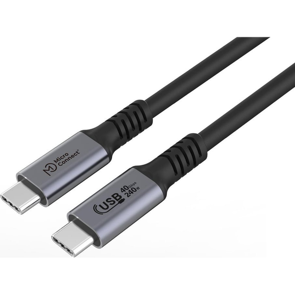 Microconnect USB4CC2-240W cavo USB USB4 Gen 3x2 2 m USB C Nero