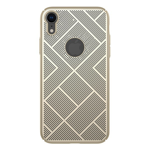 NILLKIN AIR műanyag telefonvédő (gumírozott, lyukacsos, logo kivágás) ARANY [Apple iPhone XR 6.1] (5996457816293)