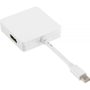 InLine 17195I adaptér na video kábel 0,15 m Mini DisplayPort DisplayPort + DVI + HDMI Biela