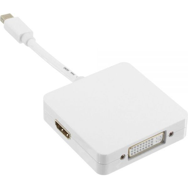InLine 17195I adaptér na video kábel 0,15 m Mini DisplayPort DisplayPort + DVI + HDMI Biela