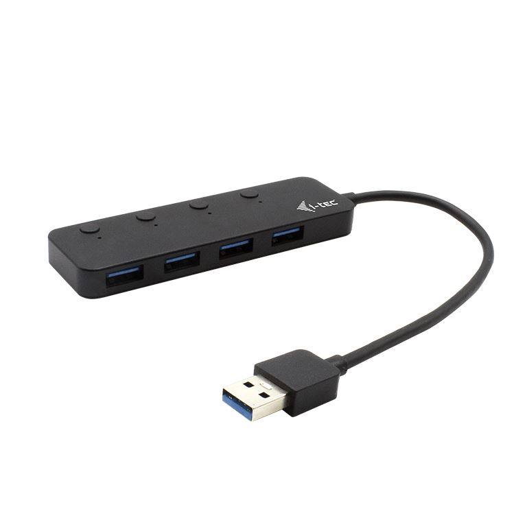 i-tec U3CHARGEHUB4 hálózati csatlakozó USB 3.2 Gen 1 (3.1 Gen 1) Type-A 5 Mbit/s Fekete (U3CHARGEHUB4)