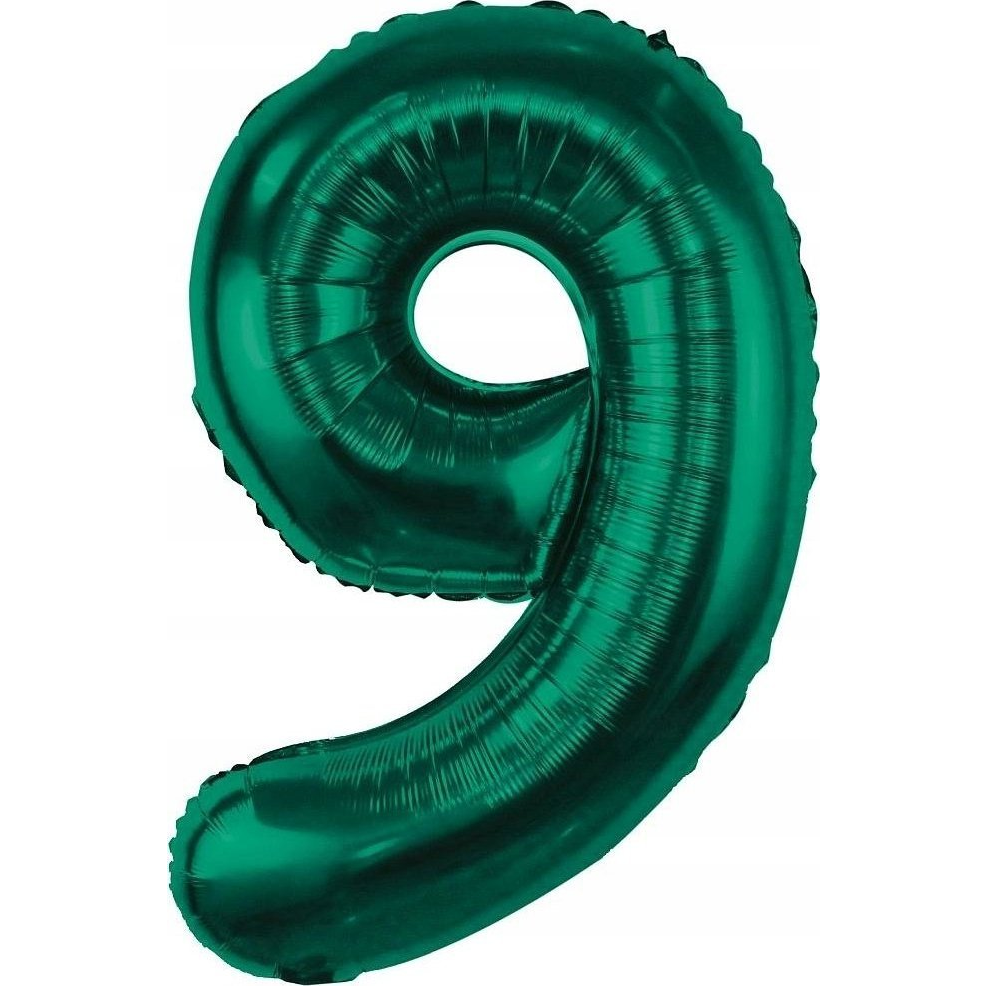 Szám Fólia Lufi - 9-es, 85 cm, Zöld (585177)