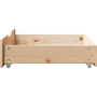 2 db tömör fenyőfa ágy alatti fiók kerekekkel 65 x 55 x 16 cm