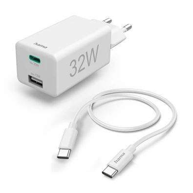 Hama FIC univerzális USB-A / USB-C hálózati töltő + 1m kábel (201692) (hama201692)