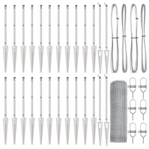 Gard în Formă de Hexagon 0.5x50 m Oțel Galvanizat