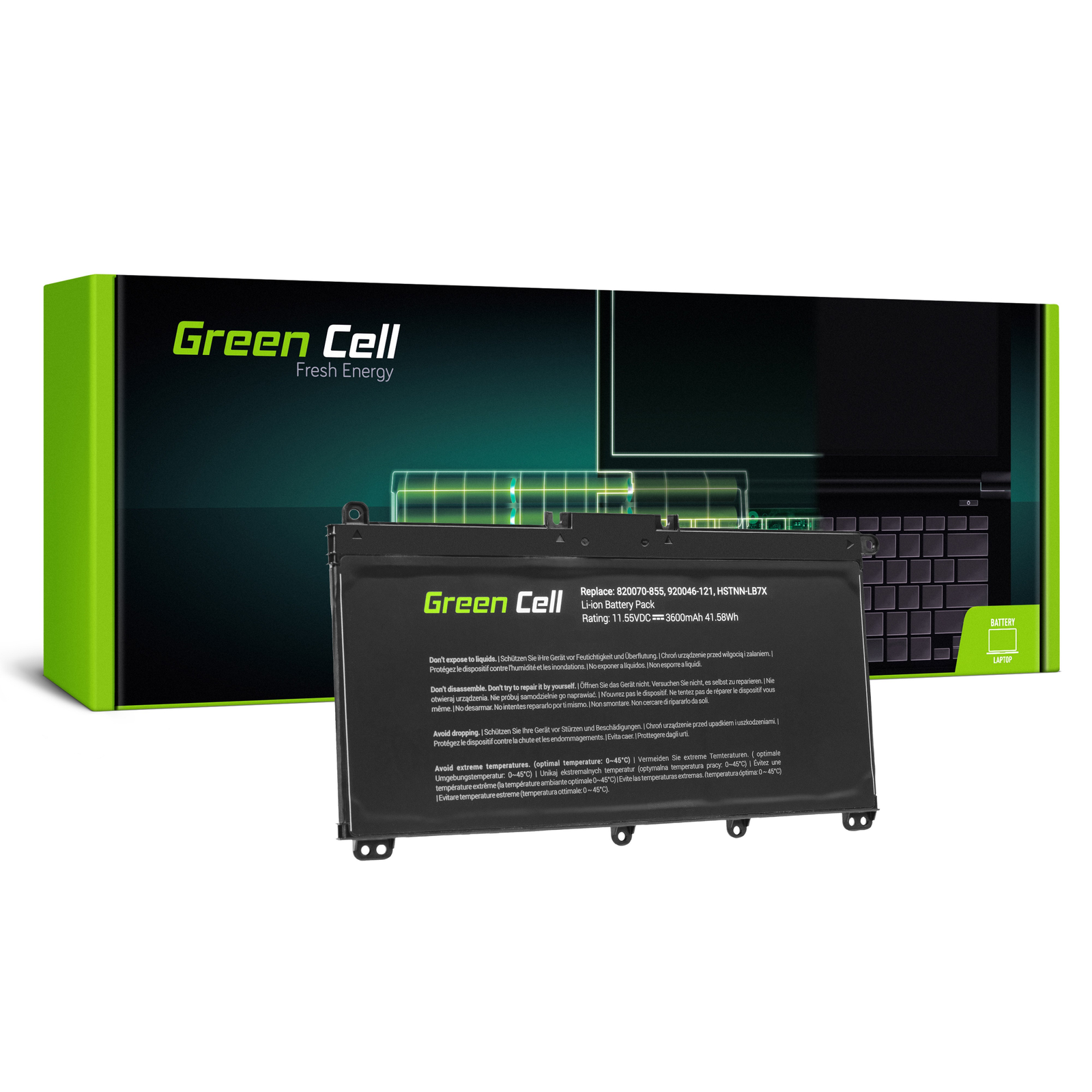 Green Cell HP145 HP 14-BPxxx/HP Pavilion xxx Notebook akkumulátor 3600 mAh (HP145)