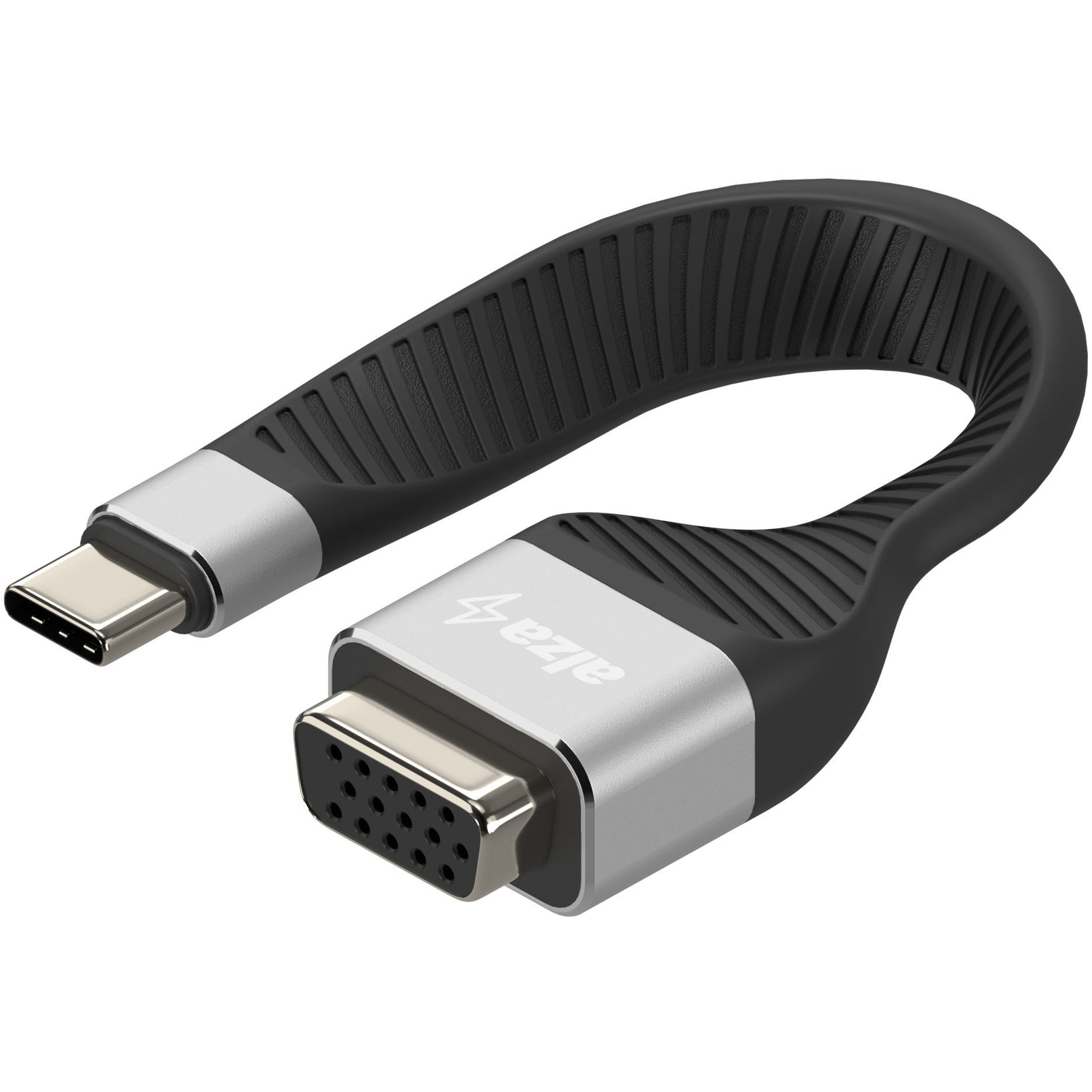 AlzaPower FlexCore USB-C 3.2 Gen 1 (M) to VGA (F), fekete (APW-ADTCVG01B)