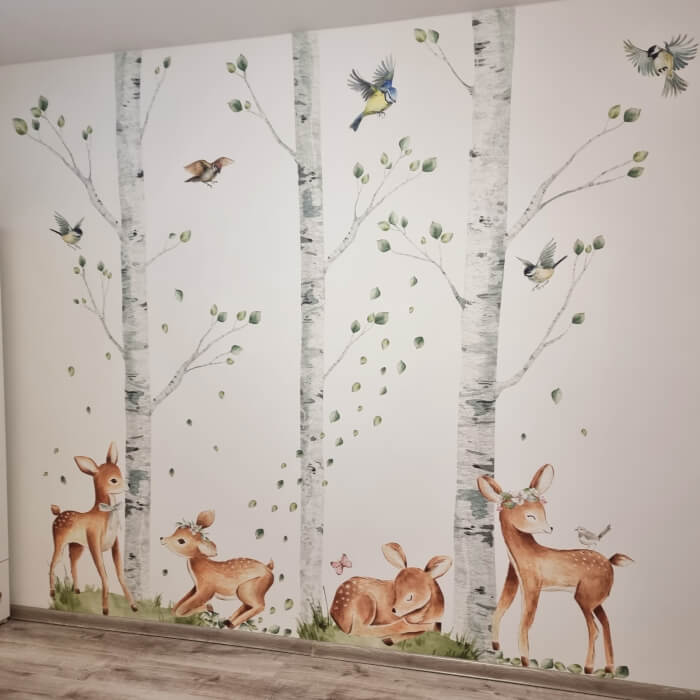 Falmatrica gyerekszobába - Játékos őzikék (9225f)