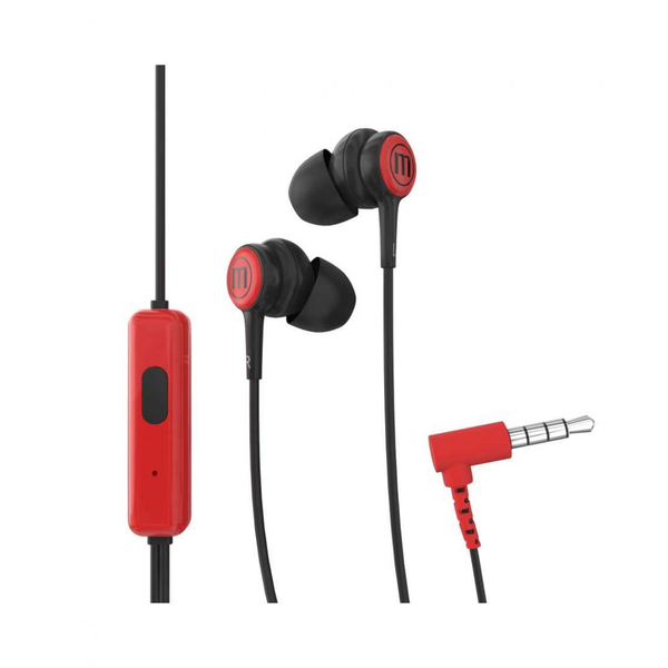 Maxell In-Tips слушалки с кабел и микрофон - червени