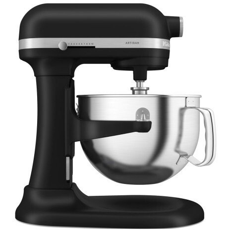 KitchenAid 5KSM60SPXEBM Stojaci mixér 375 W Čierna, Šedá, Nerezová oceľ