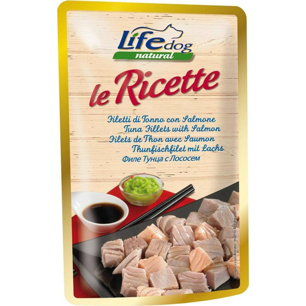 Life Pet Care LIFE DOG sasz.95g TUNA + SALMON LE RICETTE /30