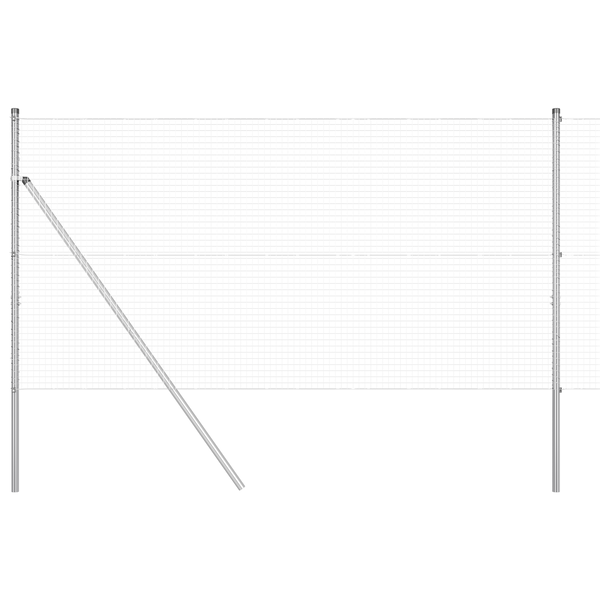 Kerítésoszlop Szett 2 db Galvanizált Acél 10 x 1 m Tartós