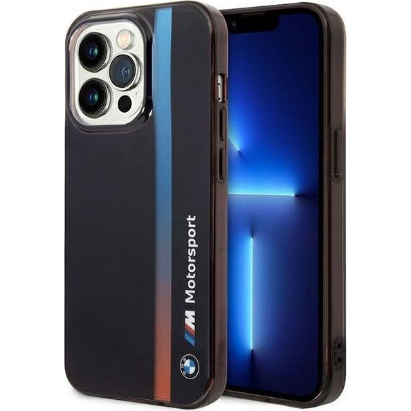 Bmw Motosport Iml Apple iPhone 14 Pro Hátlapvédő TPU Tok Fekete (BMW443)