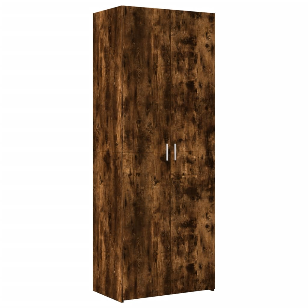 füstös tölgy színű szerelt fa magasszekrény 70 x 42,5 x 185 cm (3281424)