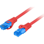 Patchcord Lanberg S/FTP kat.6A 3m LSZH CCA fluke passed červený
