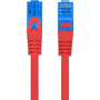 Patchcord Lanberg S/FTP kat.6A 3m LSZH CCA fluke passed červený