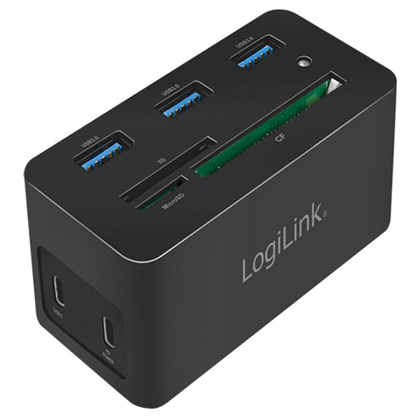 Logilink USB 3.2 Gen 1, Docking Station, USB-C, 10-Port, w/PD, mini, black