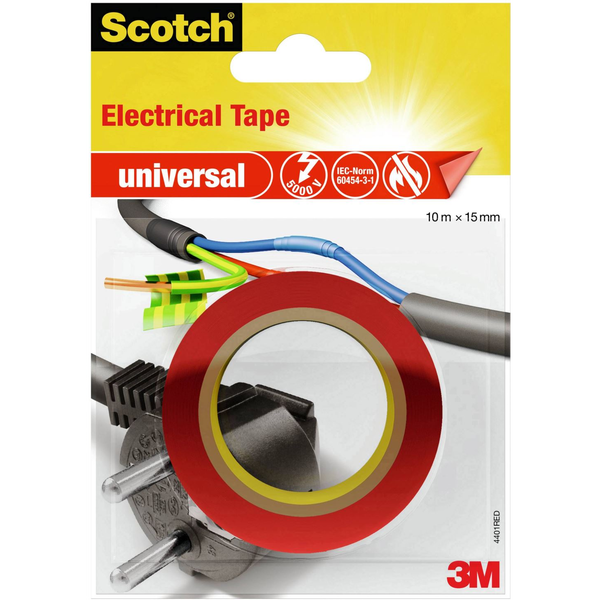 3M Universal 4401RED szigetelőszalag, piros, 10 m x 15 mm