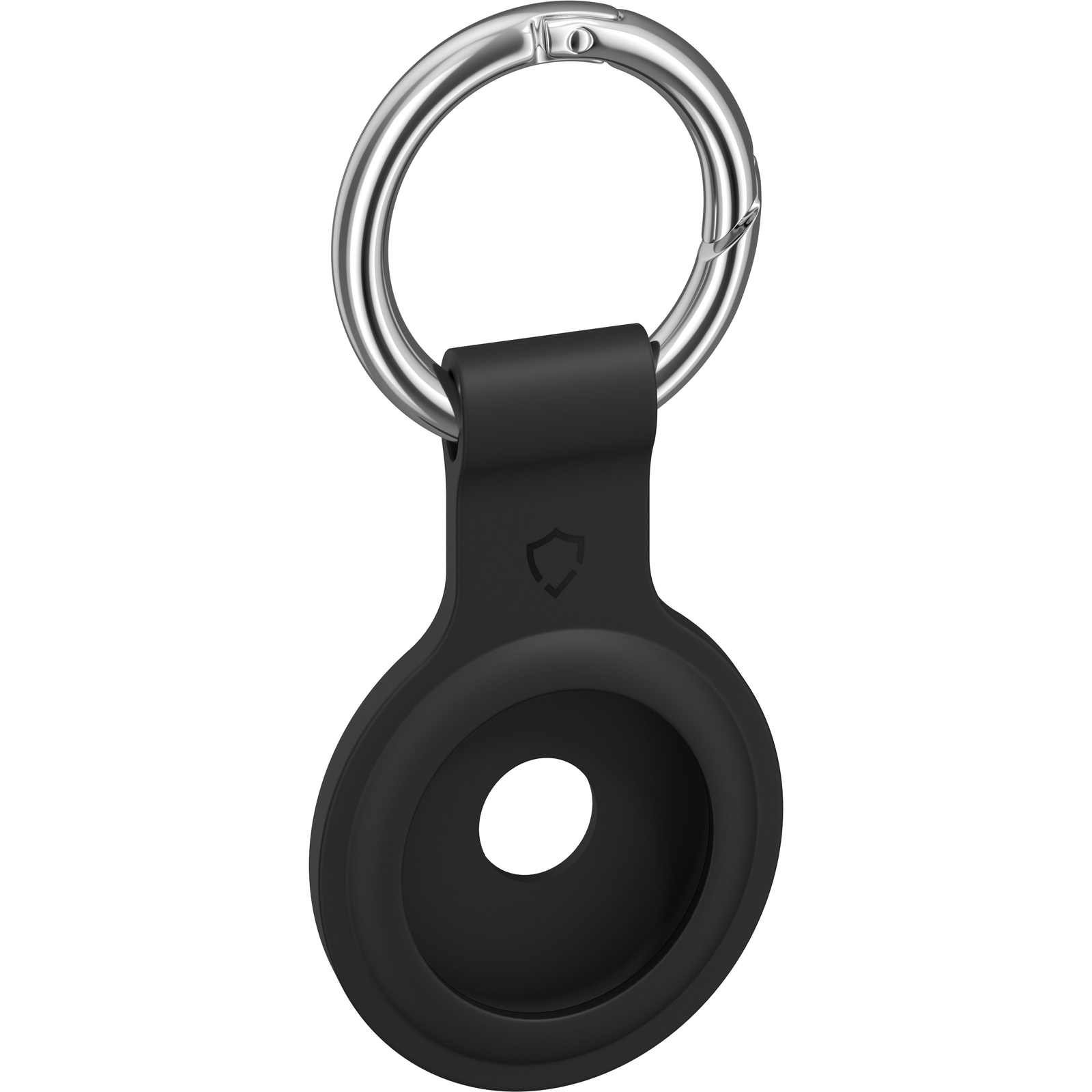 AlzaGuard Silicone Airtag Keychain - fekete (AGD-AKS002B)