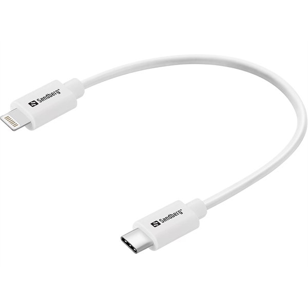 Sandberg 136-71 Lightning kabel 0,2 m Hvid