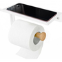 Tadar UCHWYT NA PAPIER TOALETOWY Z PÓŁKĄ TD-4998 BIAŁY