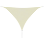 5x5x5 m krém HDPE háromszög napernyő