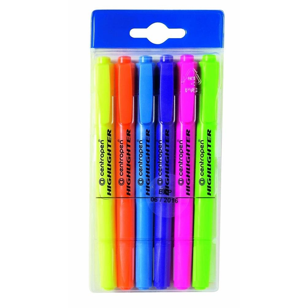 Centropen 8722/6 Szövegkiemelő szett tokban (8595013623336)