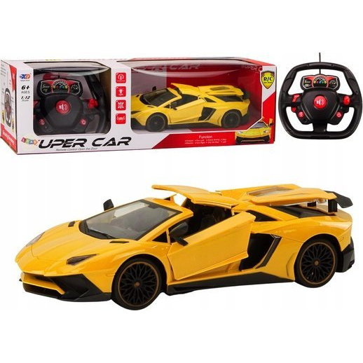 R/C Sportautó - 1:12, Nyitható Ajtókkal, Sárg