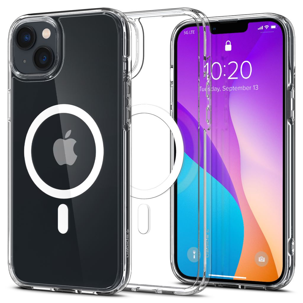 Spigen Crystal Hybrid MagFit Apple iPhone 14 Plus tok átlátszó-fehér (ACS04656) (ACS04656)