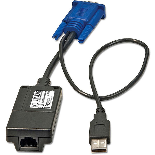 Lindy 39634 kabelsplitter eller -samler Sort, Blå