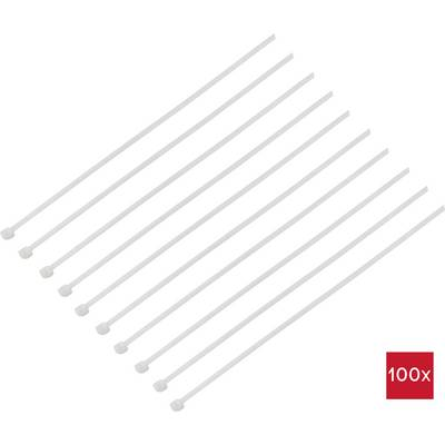 TRU COMPONENTS TC-BT-230-12.4-N Kábelkötöző 230 mm 12.4 mm Natúr Vegyszerállóság 100 db (TC-12055536)