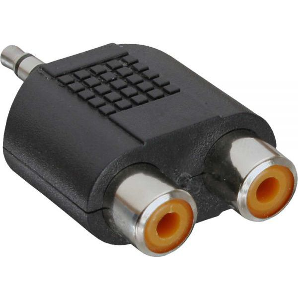 InLine 99302 adattatore per inversione del genere dei cavi 3.5mm jack male 2x RCA F Nero