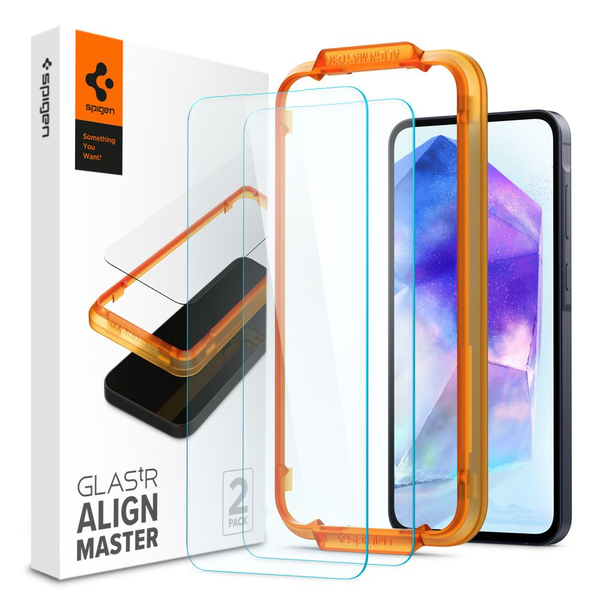 Tvrzené sklo Spigen pro Samsung Galaxy A55 5G, 2 ks