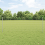 Gard Euro cu 11 Stâlpi Argintii 0,8x25 m Oțel