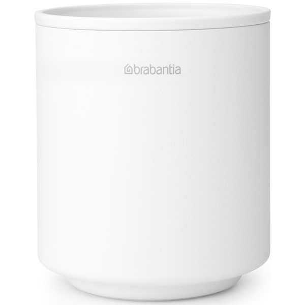 Brabantia MindSet fogkefe tartó kiemelhető cseppgyűjtő tartállyal, acél, szikrázó fehér ásványi textúra - 303265