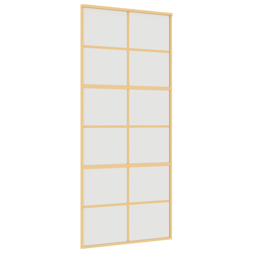 aranyszínű ESG tejüveg és alumínium tolóajtó 90 x 205 cm (155170)