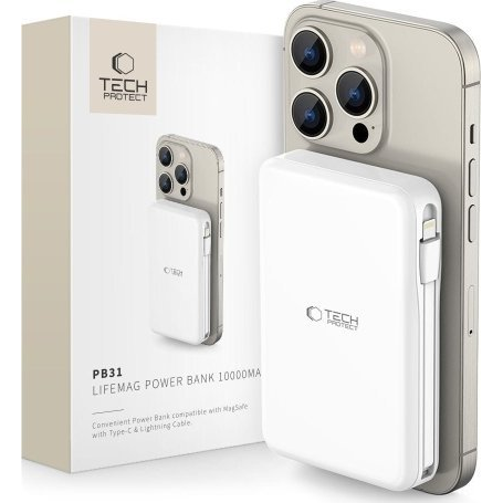 Tech-Protect PB31 MagSafe Power Bank 10000mAh fehér